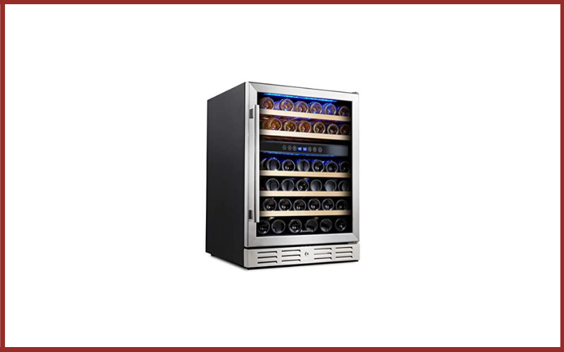 Kalamera KRC-46DZB 24” Wine Refrigerator 46 Bottle Dual Zone Built-in or Freestanding with Stainless Steel and Triple-Layer Tempered Glass Door and Temperature Memory Function Review