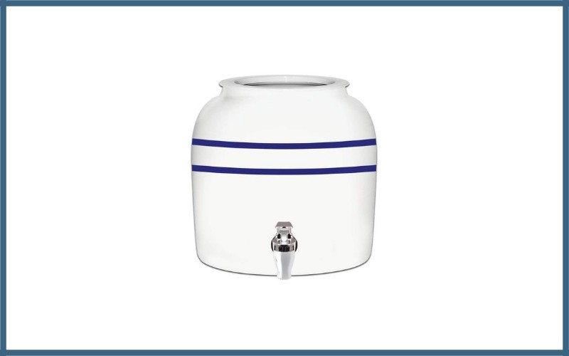 Brio Striped Porcelain Ceramic Water Dispenser Crock With Faucet Review