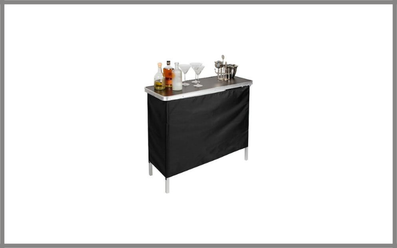 Portable Bar Table Two Skirts Included By Trademark Innovations Review