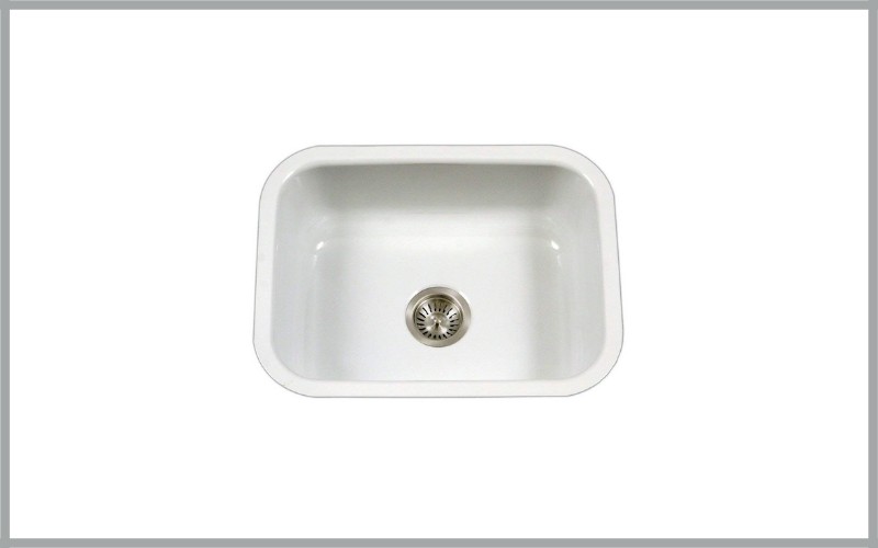 Houzer Pcs 2500 Wh Porcelain Series Porcelain Enamel Steel Undermount Single Bowl Kitchen Sink Review