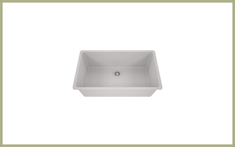 Lexicon Platinum Quartz Composite 32×19 Inch Kitchen Sink With Large Single Bowl White White Finish Review