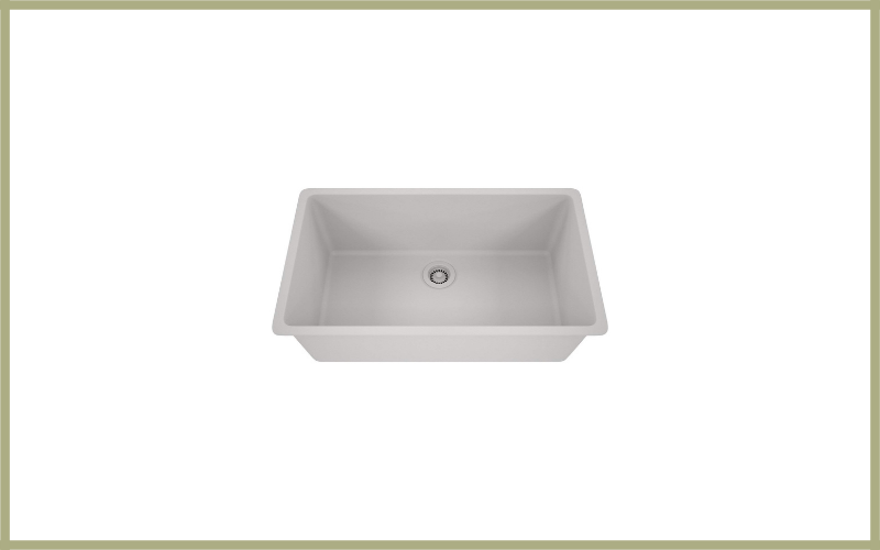 Lexicon Platinum Quartz Composite 32×19 Inch Kitchen Sink With Large Single Bowl White White Finish Review