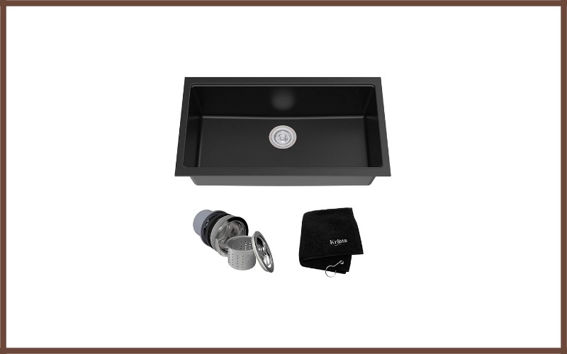 Undermount Single Bowl Black Onyx Granite Kitchen Sink By Kraus Review