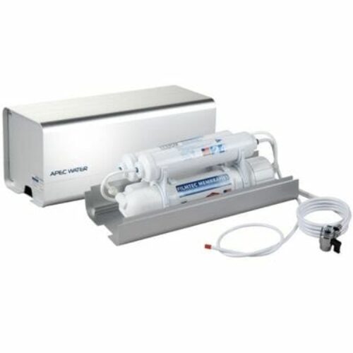 The APEC portable RO is a complete 4-stage system that will produce up to 90 gallons of purified water per day. 