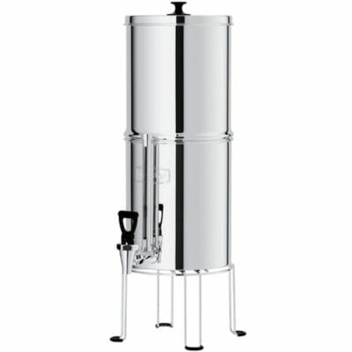 This gravity water filter system comes with a 2.25-gallon large capacity and has passed authoritative NSF/ANSI 372 certification.