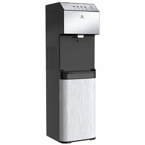 This water cooler has hands-free dispensing and high contact areas are also treated with BioGuard coating for maximum sanitation.