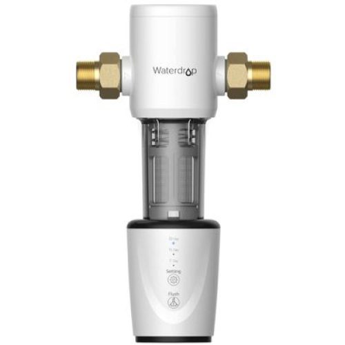 The Waterdrop features a 40-micron stainless-steel mesh filter which traps large particles like rust and sand. The filter also comes with hassle-free automatic flushing.