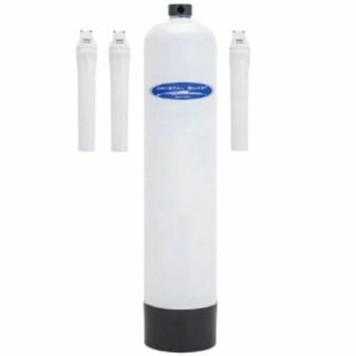 The Crystal Quest transforms calcium in water into mechanically stable crystals that no longer cause lime deposits and is rinsed away.