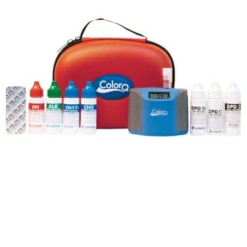 This digital photometer test kit provides rapid and accurate testing for your pool and spa water, including the reagent liquids.